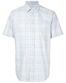 Gieves & Hawkes - checked short sleeved shirt - men - Cotton - L, XL, XXL - Blue Gieves & Hawkes - checked short sleeved shirt - men - Cotton - L, XL, XXL - Blue