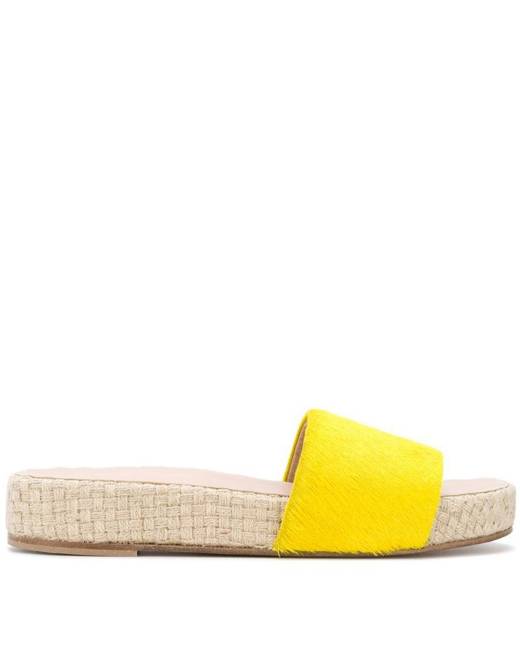 mustard yellow platform sandals