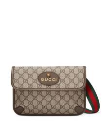 Gucci - GG Supreme belt bag - unisex - Canvas/Leather/Cotton - One Size - Brown