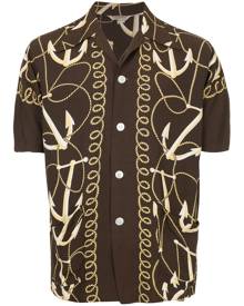 Fake Alpha Vintage - 1950's Hawaiian shirt - men - Rayon - M - Brown