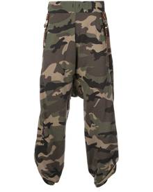 Mostly Heard Rarely Seen - loose fit camouflage track pants - men - Cotton - M, S - Green