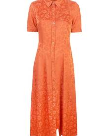 Alexa Chung - floral embroidered shirt dress - women - Silk/Acetate - 6 - ORANGE Alexa Chung - floral embroidered shirt dress - women - Silk/Acetate - 6 - ORANGE