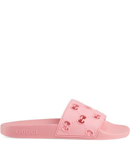 womens gucci rubber slides