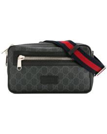 Gucci Pre-Owned - Shelly Line GG pattern belt bag - women - PVC/Leather/Nylon - One Size - Black