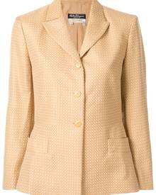 Salvatore Ferragamo Pre-Owned - longsleeve jacket - women - Cotton/Wool/Nylon - 42 - Brown Salvatore Ferragamo Pre-Owned - longsleeve jacket - women - Cotton/Wool/Nylon - 42 - Brown