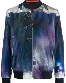 Paul Smith - all-over print bomber jacket - men - Nylon/Cupro - XL, L - Blue