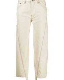 LANVIN - mid-rise wide-leg trousers - women - Cotton - 38, 34, 36, 40 - Neutrals LANVIN - mid-rise wide-leg trousers - women - Cotton - 38, 34, 36, 40 - Neutrals