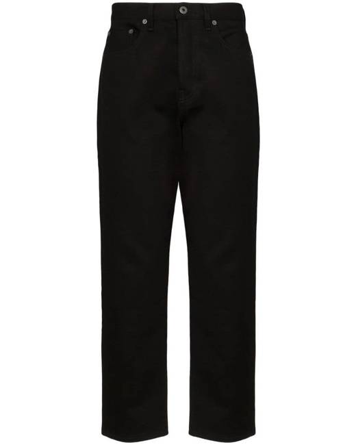 Valentino Men's Straight Jeans with Unstitched Hem