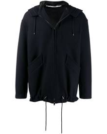 Valentino - zipped hooded jacket - men - Polyamide/Cupro/Cotton/Wool - 46, 48, 50 - Blue