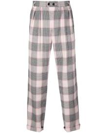 Julien David - checked trousers - men - Cotton - M - Black