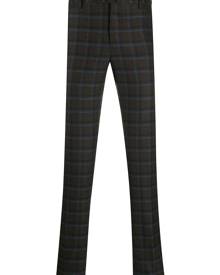 Pt01 - checked trousers - men - Virgin Wool - 52 - Brown