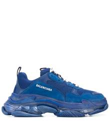 Balenciaga - Triple S Clear Sole sneakers - men - Leather/Polyester/Rubber - 40, 41, 42, 39 - Blue