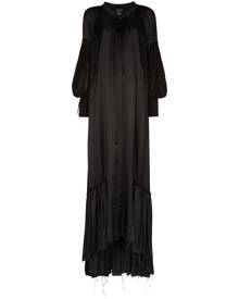 Ann Demeulemeester - pouf-sleeve maxi dress - women - Silk/Cotton/Viscose/Cashmere - 36, 34 - Black