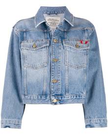 Diesel - cropped trucker jacket - women - Cotton - XXS, XS, S - Blue