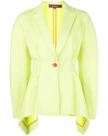 Sies Marjan - neon draped blazer - women - Silk/Polyester/Viscose/Elastane - 4 - yellow