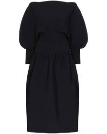 Bottega Veneta - pouf sleeve flared midi dress - women - Polyamide/Polyester/Viscose/Elastane - 36, 38, 44, 40 - Black