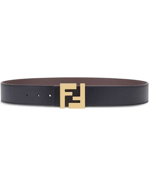 FENDI: belt in leather and coated cotton - Black 1