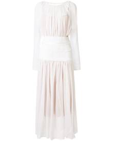 Christopher Esber - sheer ruched dress - women - Silk/Elastane - 8, 10 - White Christopher Esber - sheer ruched dress - women - Silk/Elastane - 8, 10 - White