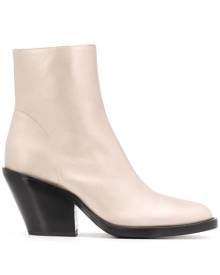 Ann Demeulemeester - side zipped ankle boots - women - Leather - 36 - SILVER