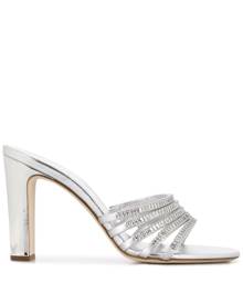 Giuseppe Zanotti - rhinestone embellished sandals - women - Leather - 35, 35.5, 36.5, 37.5, 38, 38.5, 39 - SILVER