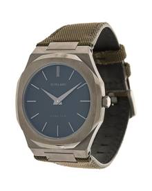 D1 Milano - Ultra Thin 40mm watch - men - stainless steel/Nylon - One Size - Metallic D1 Milano - Ultra Thin 40mm watch - men - stainless steel/Nylon - One Size - Metallic