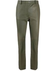 Joseph - high-rise cropped slim-fit trousers - women - Leather - 34, 38, 42 - Green Joseph - high-rise cropped slim-fit trousers - women - Leather - 34, 38, 42 - Green