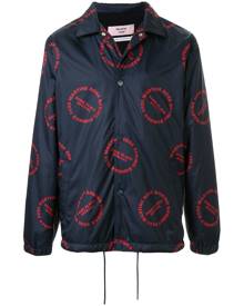 Martine Rose - logo print bomber jacket - men - Nylon - XS, M, S, L, XL - Blue