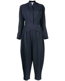 Stella McCartney - buttoned panel boiler suit - women - Cotton - 38, 40, 42 - Blue