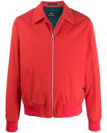 PS Paul Smith - collar zipped bomber jacket - men - Nylon/Viscose - L - Red