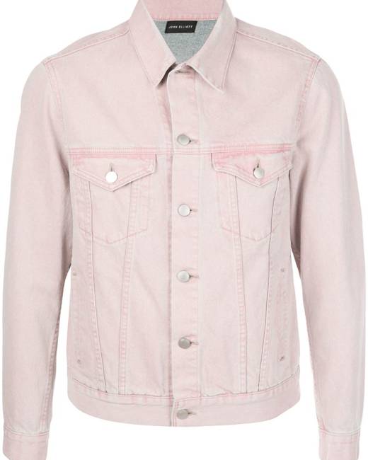 Ripped pink denim jacket slim fit cotton denim jackets – INFINIT STORE