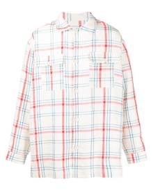 Henrik Vibskov - Miami oversized checked shirt - men - Linen/Flax - S - Neutrals Henrik Vibskov - Miami oversized checked shirt - men - Linen/Flax - S - Neutrals