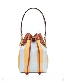 Fendi mon trésor mini embossed leather bucket bag. #fendi #bucketbags #bags