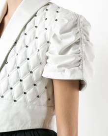 Andrea Bogosian - cropped quilted leather jacket - women - Leather - P - White Andrea Bogosian - cropped quilted leather jacket - women - Leather - P - White