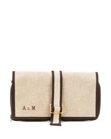 A.N.G.E.L.O. Vintage Cult - 1960s belt strap clutch - women - Suede/Canvas - One Size - Neutrals A.N.G.E.L.O. Vintage Cult - 1960s belt strap clutch - women - Suede/Canvas - One Size - Neutrals