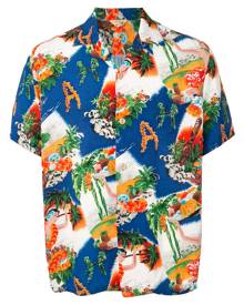 Fake Alpha Vintage - 1950s Hawaiian shirt - men - Rayon - L - Blue