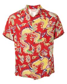 Fake Alpha Vintage - 1950s dragon print short-sleeved shirt - men - Rayon - M - Red