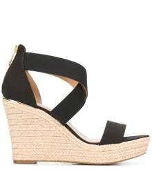 michael kors mackay embossed leather wedge