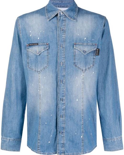 NestYu Mens Washed Oversized Fit Comfy Pockets Denim Flannel Shirts NestYu Mens Washed Oversized Fit Comfy Pockets Denim Flannel Shirts