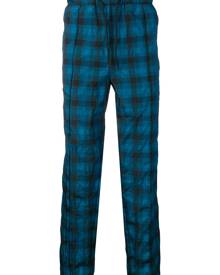 Pleasures - checked track trousers - men - Polyester/Polyamide - M - Blue