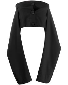 Delada - hanging sleeve cropped top - women - Viscose/Wool - XS, S, M, L - Black Delada - hanging sleeve cropped top - women - Viscose/Wool - XS, S, M, L - Black