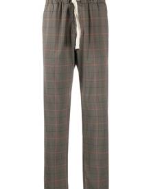 Myths - tapered checked print trousers - men - Wool - 46 - Grey