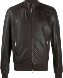 S.W.O.R.D 6.6.44 - band collar bomber jacket - men - Calf Leather - 48, 50, 52, 54 - Brown