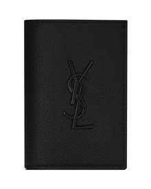 SAINT LAURENT - Logo-Appliquéd Full-Grain Leather Billfold Wallet - Men -  Brown for Men