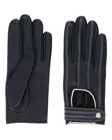 Manokhi - contrast stitching driving gloves - women - Leather - 6.5, 7, 7.5, 8 - Blue Manokhi - contrast stitching driving gloves - women - Leather - 6.5, 7, 7.5, 8 - Blue