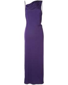 Christopher Esber Crochet Knit Maxi Dress Lilac Cotton-Blend Size