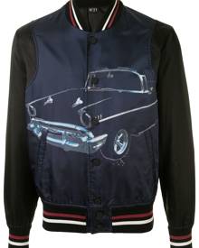 Nº21 - car print bomber jacket - men - Viscose - 48, 50 - Blue