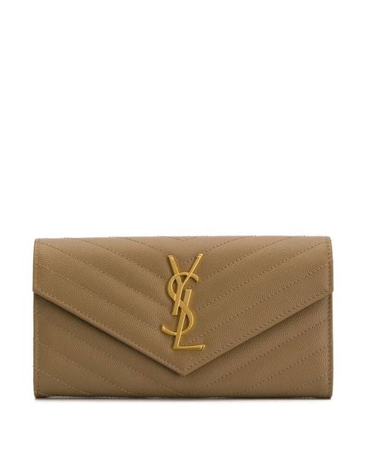 ysl flap top leather envelope wallet