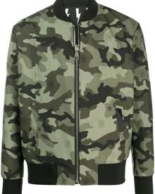 Neil Barrett - Thunderbolt camouflage-print reversible bomber jacket - men - Polyester - M, L, S - Black