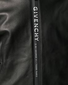 Givenchy - logo-print bomber jacket - men - Cupro/Lambskin - 50, 48, 52, 46 - Black