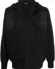 Diesel - S-Jakler zipped hooded jacket - men - Cotton/Polyester - XXL, XXXL, S, M, L, XL, XS - Black